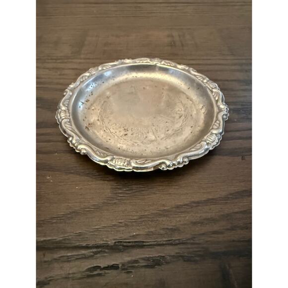 Vintage Silver-Plated EP on Steel Round Platter - 4” Diameter - Picture 4 of 5